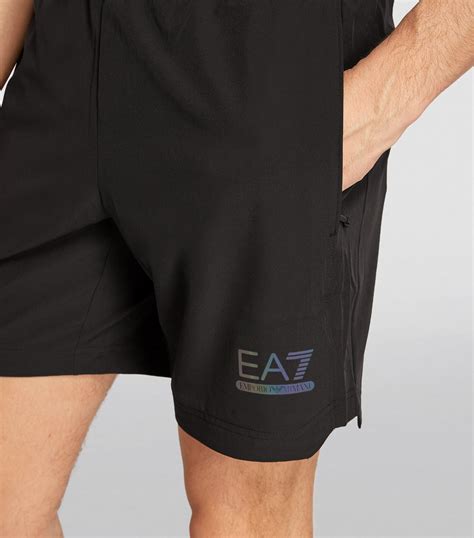 Ea7 Emporio Armani Black Ventus Shorts Harrods UK