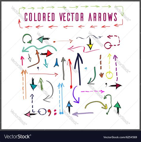 Colored Arrows Royalty Free Vector Image Vectorstock