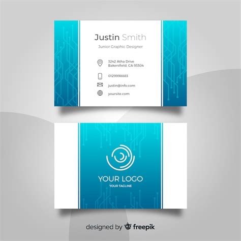 Free Vector Technology Business Card Template