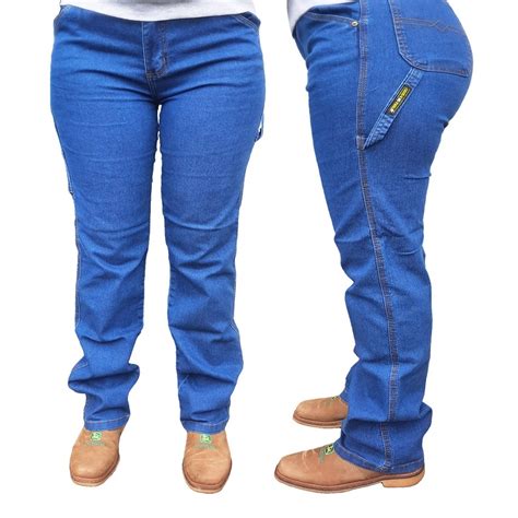 Calça Jeans Feminina Carpinteira Country Original Terra De Rodeio