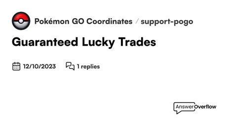 Guaranteed Lucky Trades Pokémon Go Coordinates