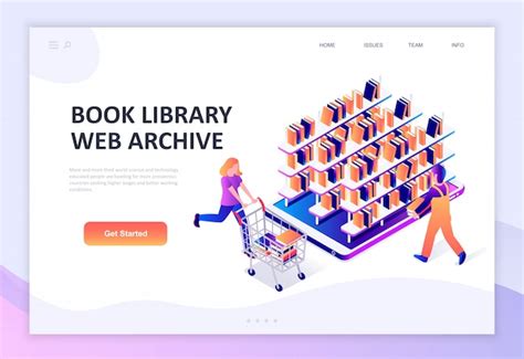 Premium Vector Modern Flat Design Isometric Concept Of Book Library