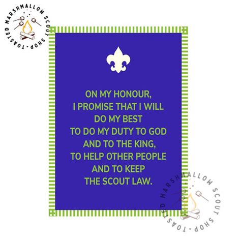 Scout Promise Badge (75mmx55mm) | MarshmallowScoutShop