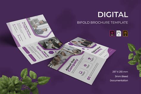 Digital Bifold Brochure By Vunira Thehungryjpeg