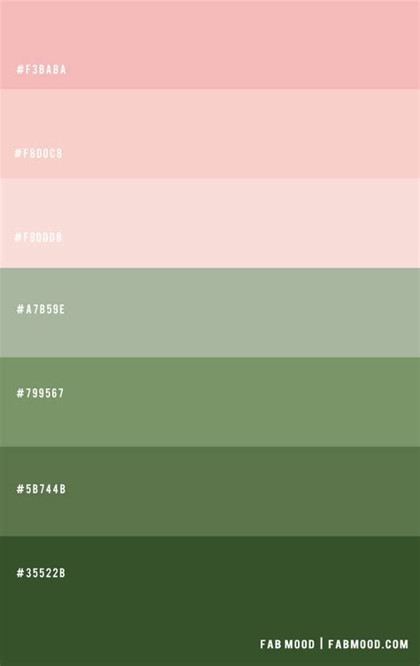 Light Pink And Green ― Color Scheme 45 Color Palette Pink Green Color Schemes Pink Color