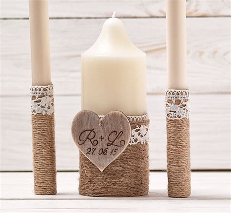 Personalized Unity Candle Set Wedding By Inesesweddinggallery