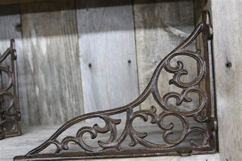 Extra Large Shelf Brackets Elegant Vintage Style Design Cast Etsy