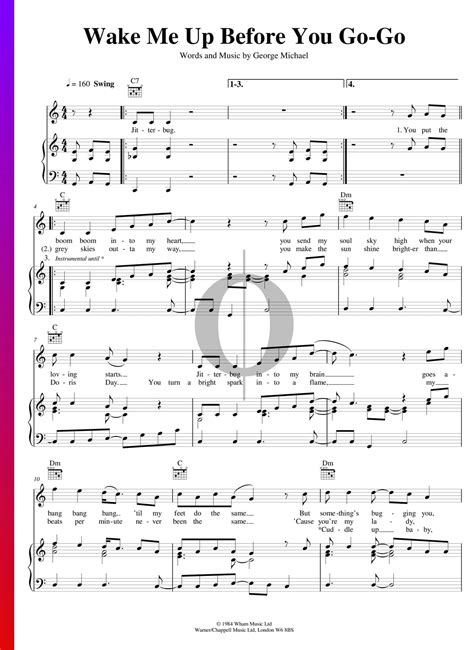 Wake Me Up Before You Go-Go (Wham!) Piano Sheet Music - OKTAV