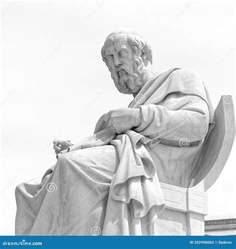 Plato The Ancient Greek Philosopher Thinking Space For Text Stock