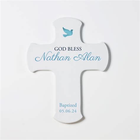 Personalized Baby Boy Baptism Cross Lifetime Creations