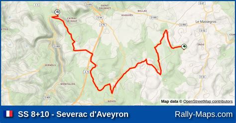 SS 8 10 Severac D Aveyron Stage Map Rallye Terre Des Cardabelles