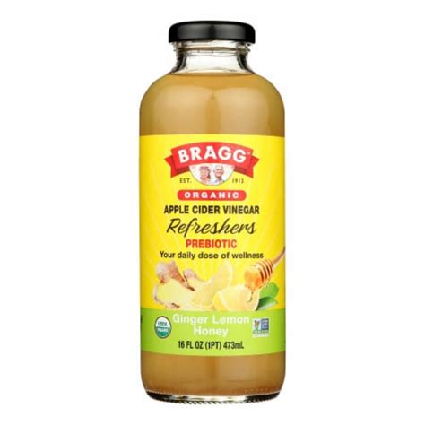 Bragg Apple Cider Vinegar Ginger Lemon Honey Refresh Case Of 12 16