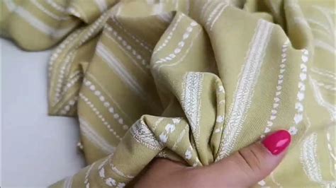 Шелковый хлопок Этно-полоска зеленый - YouTube