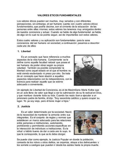 Valores Eticos Fundamentales Pdf Descarga Gratuita