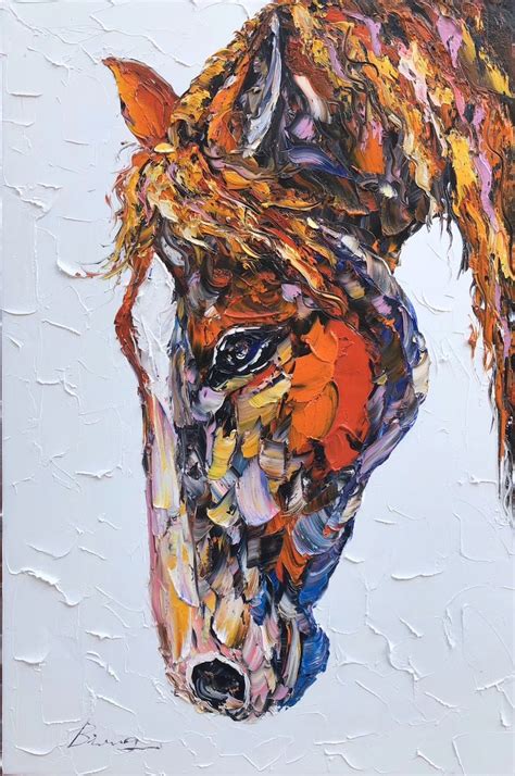 Horse Modern Abstract Oil Paintinghorse Painting Art Horse - Etsy