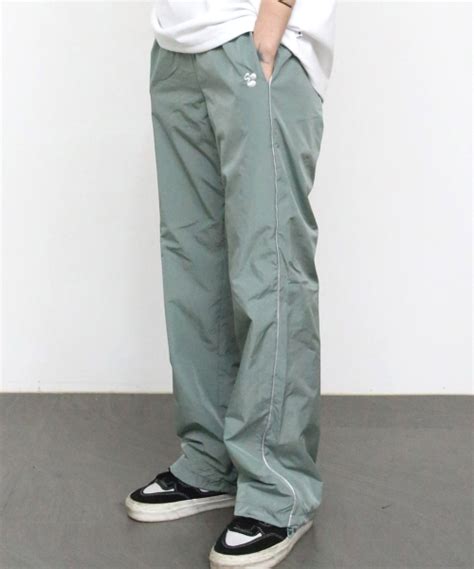 Musinsa Kijiko Piping Symbol Logo Track Pants Green