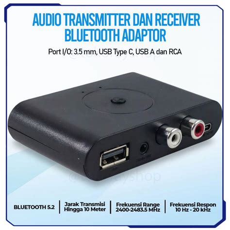 Jual Audio Receiver Bluetooth Adaptor Rca U Disk Aux Mm Bls