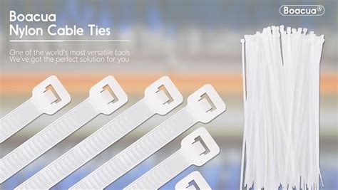 Ecrabone Zip Ties Assorted Sizes Inch Pack White Zip Cable