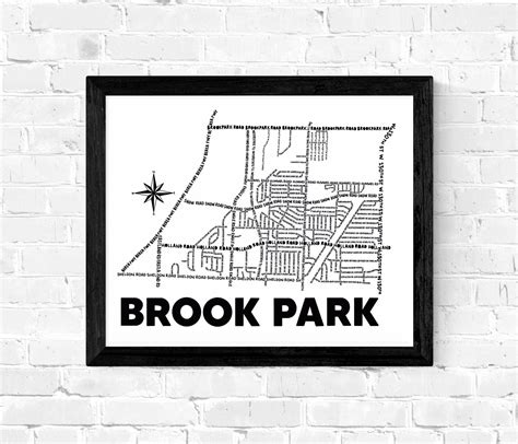 Brook Park Ohio Map Print – Whereabouts Shop