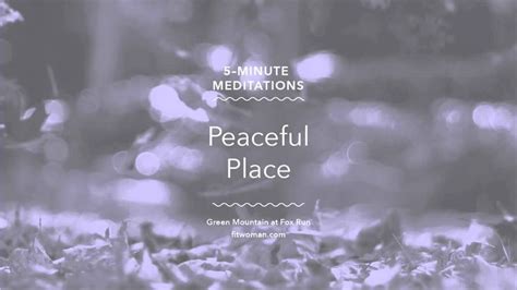 Peaceful Place Guided Meditation | Guided meditation, Quick meditation ...