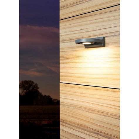 Eglo Roales Aplique de Pared Exterior LED Plata Luz Cálida 3W