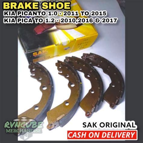 BRAKE SHOE SAK ORIGINAL KIA PICANTO 1 0 2011 TO 2015 KIA PICA TO 1 2