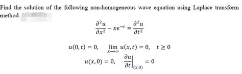 Solved Find The Solution Of The Following Non Homogeneous Chegg