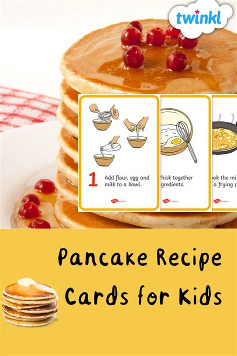 Pancake Recipe Cards For Kids Pancake Day Food Writing How To Make