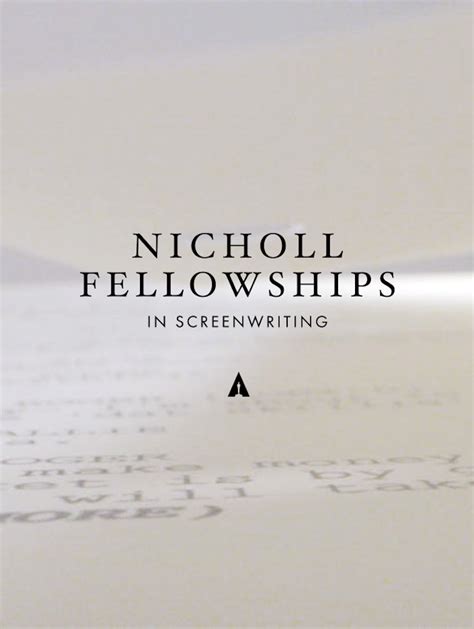 ACADEMY REVEALS WINNING NICHOLL SCREENWRITERS Academy Press Office