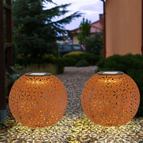 Lampe Solaire Ext Rieur Spots Encastrer Boule Fleurs De Jardin