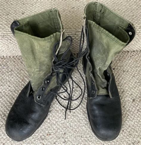 Vietnam War Us Army Usmc Genuine Pair Jungle Tropical Combat Boots 10r Original £124 99