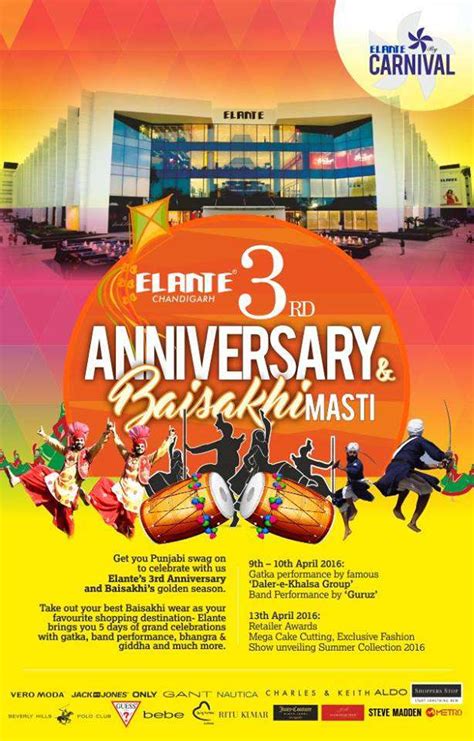 Elante Mall 3rd Anniversary & Baisakhi Masti | Events in Punjab ...