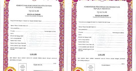 Panduan Penulisan Pengisian Blangko Ijazah Sd Smp Sma Smk Tahun