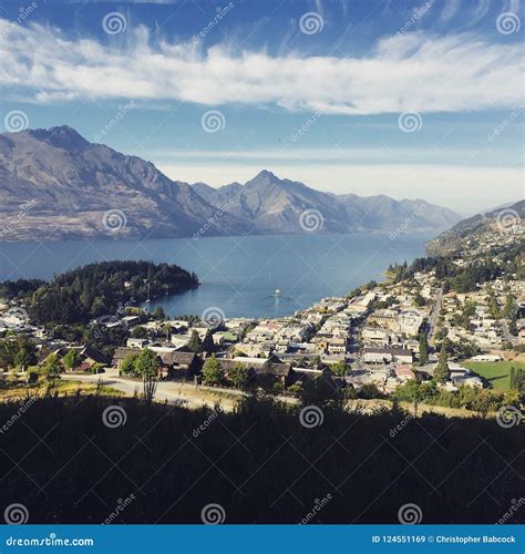 Hiking To a Lookout Over Queenstown, New Zealand Stock Image - Image of