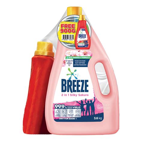 Breeze Liquid Detergent Silky Sakura Free Breeze Power Clean NTUC