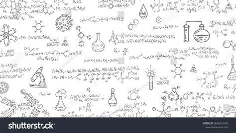 School Background Chemistry Handwritten Formulas Backgroundletters ...