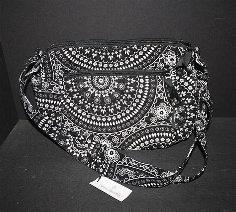 Vera Bradley Black Bandana Medallion On The Go Crossbody Shoulder Nwt Exact Ebay