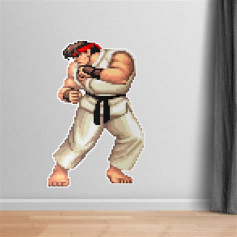 Wall Sticker Street Fighter Ryu Pixel Art | MuralDecal.com