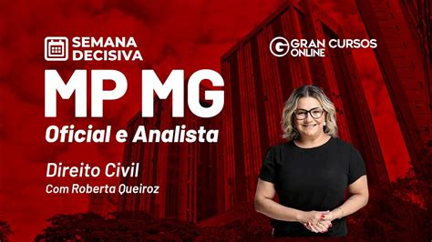 Concurso Mp Mg Oficial E Analista Semana Decisiva Direito Civil