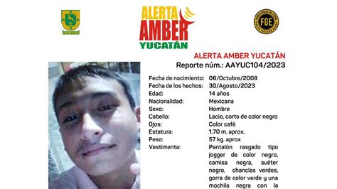 Nueva Alerta Amber por desaparición de joven en Yucatán