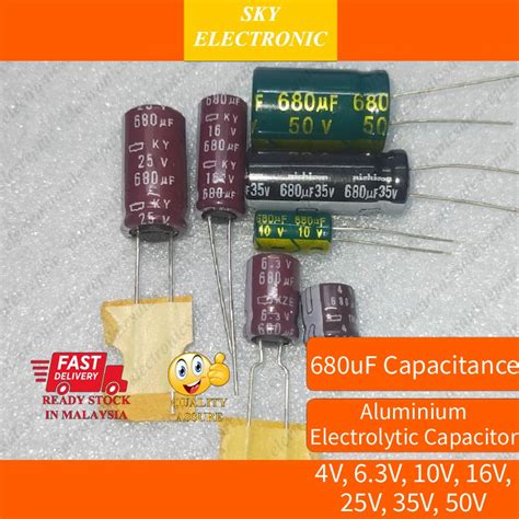 680uF Aluminum Electrolytic Capacitor 4v 6 3v 10v 16v 25v 35v 50v