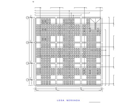 Concrete slab ribbed design structure details dwg file - Cadbull