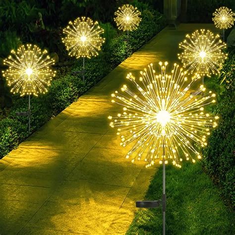 Solar Fireworks Light Outdoor Garden Lights DIY Home Decoration