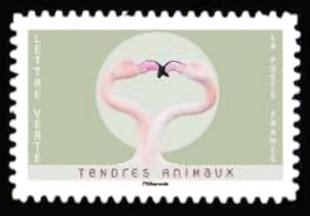 Tendres Animaux Timbres De France Mis En