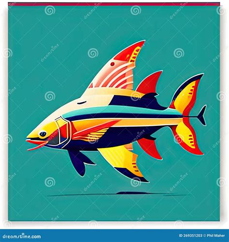 Marine Biologist Print Design Style Generative Ai Stock Image