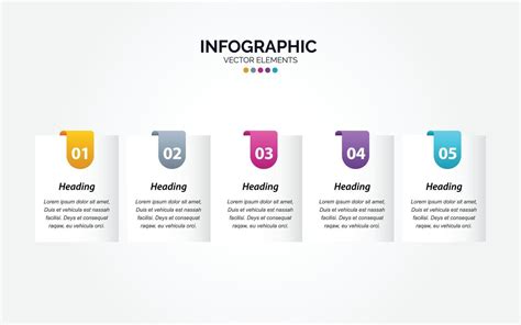 Vector Horizontal Infographic thin line design with icons and 5 options ...