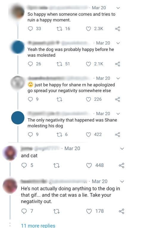 A thread of the Shane Dawson and Ryland Adams engagement announcement