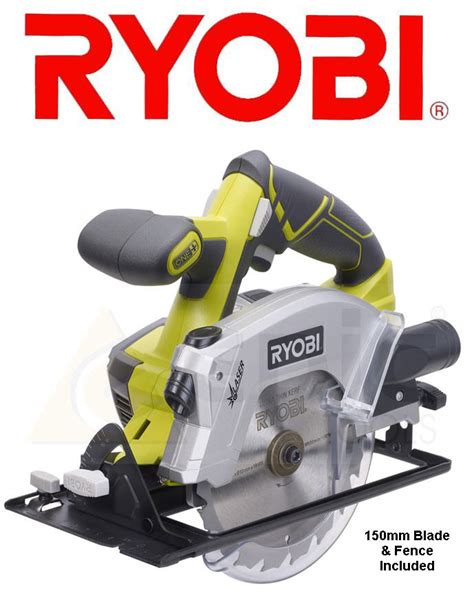 Ryobi 18v Cordless 150mm 6 Laser Circular Saw Naked Bare Unit Blade Rwsl1801m Ebay