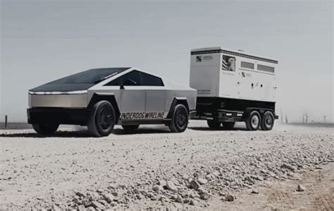 Towed A 10400 Pound Generator Today Tesla Cybertruck Forum News