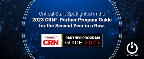 Critical Start In 2023 Crn® Partner Program Guide Critical Start